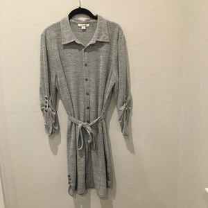 Simply Noelle Gray Belted Sweater